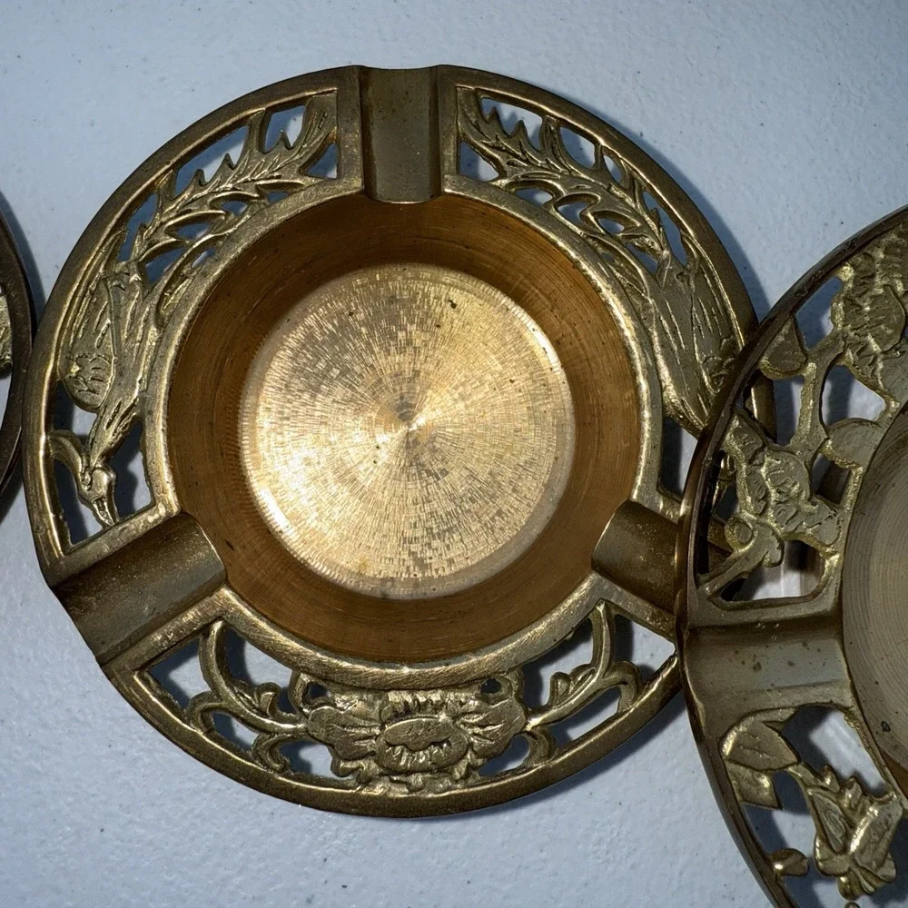 BRASS Nesting Ashe‎ Trays Intricate Designs